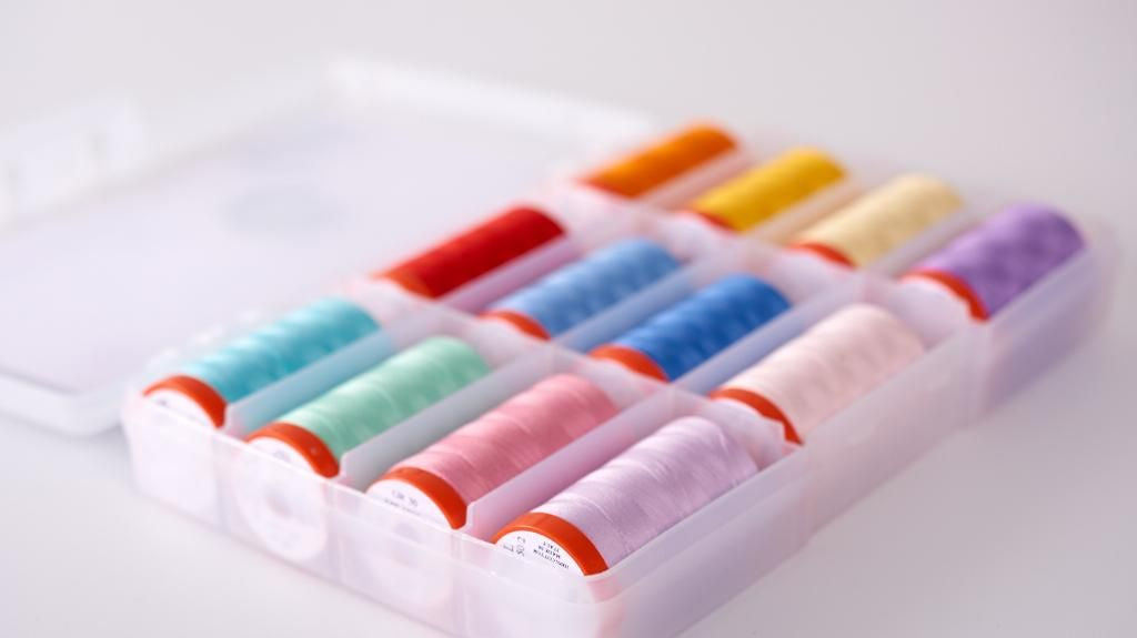 Showing off all our Aurifil Boxes!