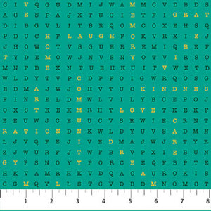 Party Time - WordSearch in  Green - Half Yard