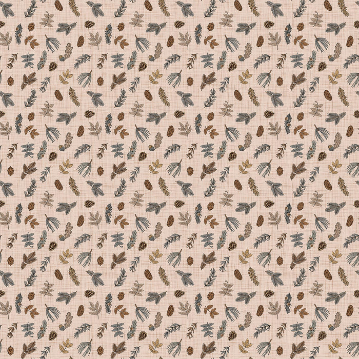 Mountains Calling - Pine Cones in Taupe