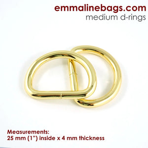 Emmaline D-Rings - 1 inch (25mm)