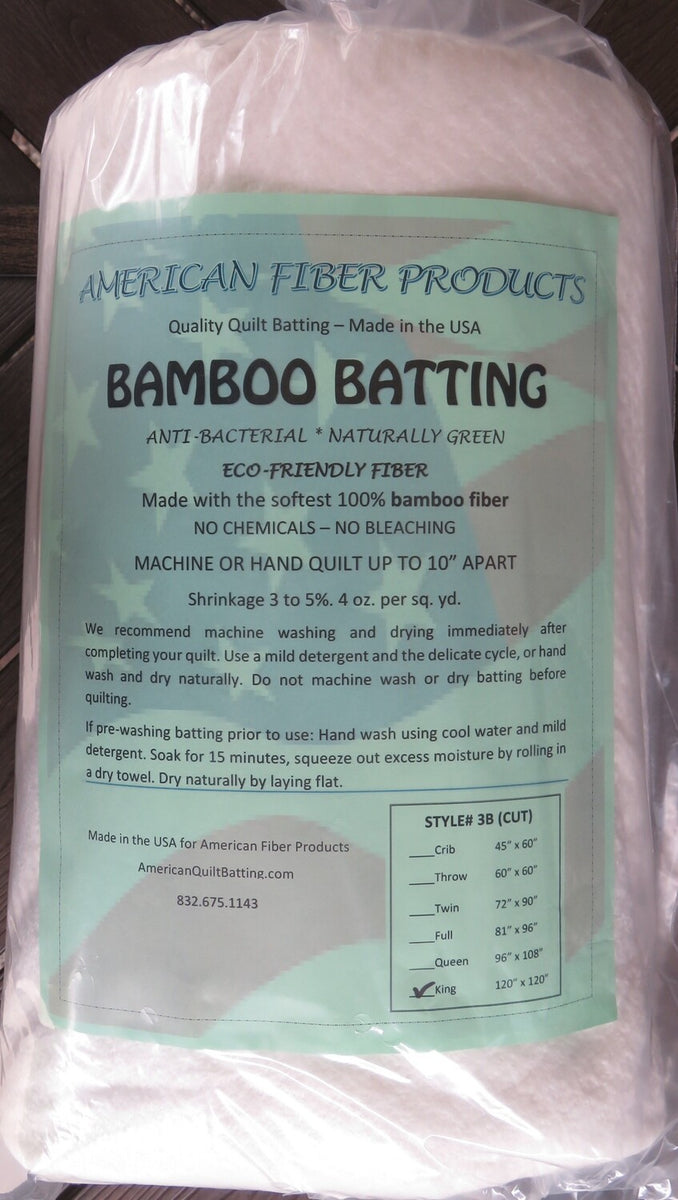 Bamboo Batting King Size Threaded Lines