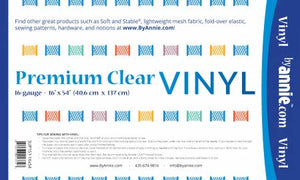 by Annie Premium Clear Vinyl - 16" x 54"