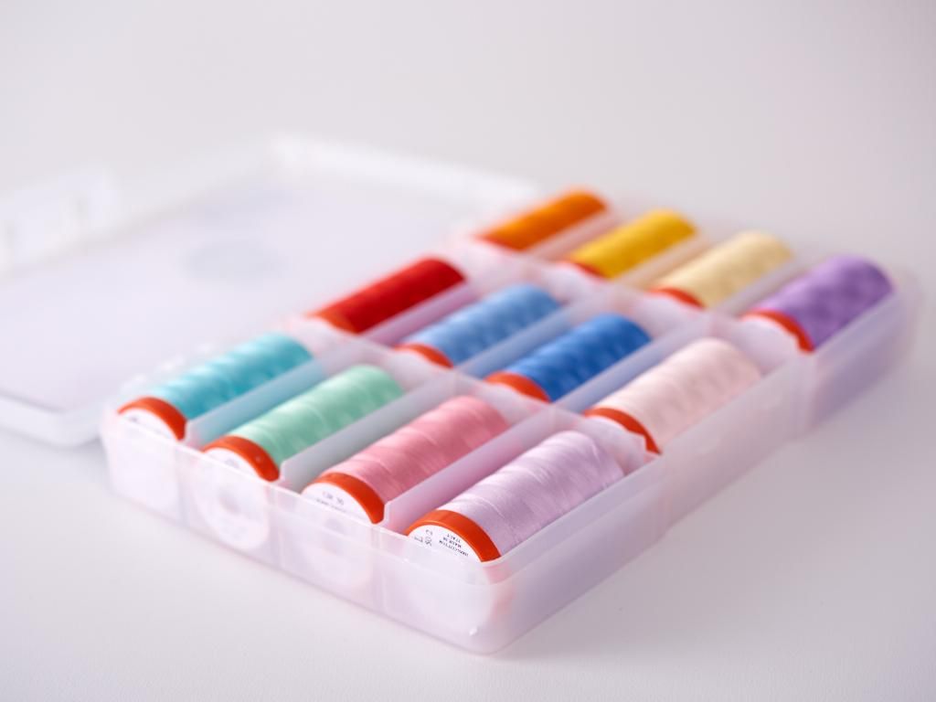 Showing off all our Aurifil Boxes!