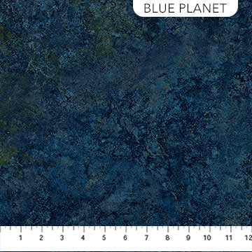 Stonehenge  Gradations II - Sienna Marble in Blue Planet - Half Yard