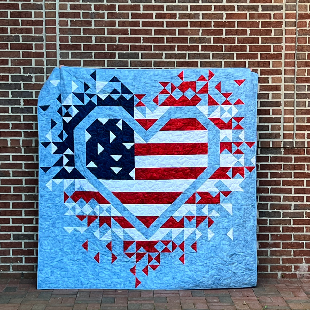 Exploding Heart of America Quilt Kit – Threaded Lines