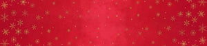 Ombre Flurries Metallic  - Christmas Red - Half Yard