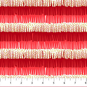 Party Time - Fringe in Red & White -  Half Yard