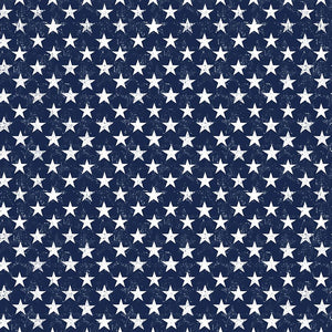 Star Spangled - USA Patriotic Stars in Navy - Half Yard