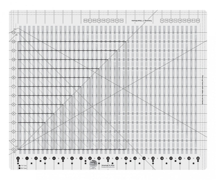 Creative Grids Quilt Ruler Stripology XL
