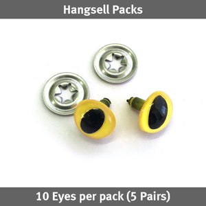 VooDoo Bag Hardware - Toy Eyes Cat in Yellow (12mm)