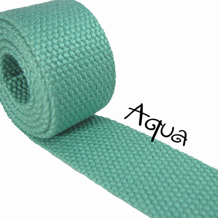 Cotton Webbing - Aqua