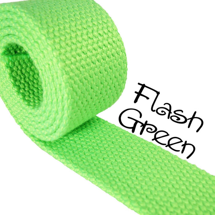Cotton Webbing - Flash Green