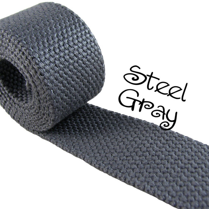 Cotton Webbing - Steel Gray