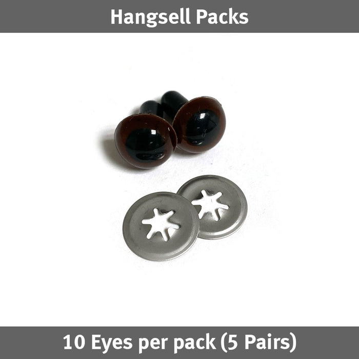 VooDoo Bag Hardware - Toy Eyes in Crystal Dark Brown (12mm)