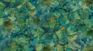 Midas Touch - Multi Texture in Teal/Green  - Half Yard
