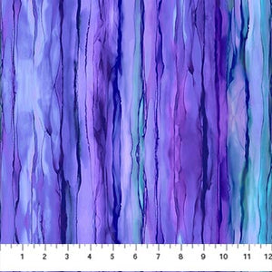 Allure - Peacock Stripes in Purple Multi - Half Yard