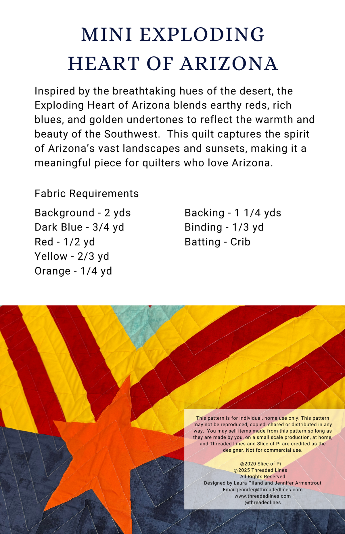 Exploding Heart of Arizona Quilt Kit – Threaded Lines