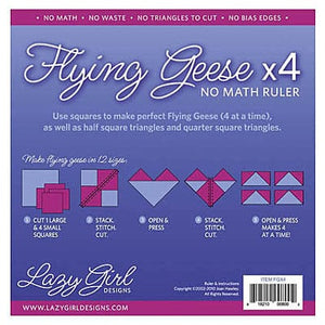 Lazy Girl - Flying Geese x 4 - No Math Ruler