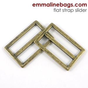 Emmaline Flat Strap Sliders - 1 1/2"   (38mm)