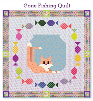 Deja Vu Tabby Road - Gone Fishing Quilt Kit