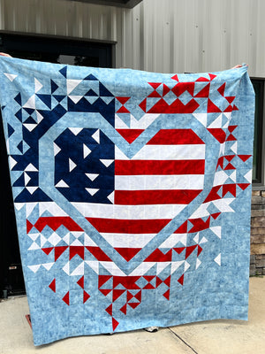 Exploding Heart of America Quilt Pattern