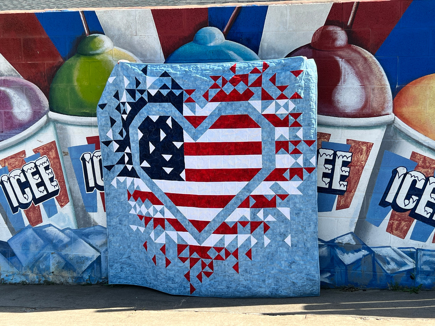 Exploding Heart of America Quilt Kit – Threaded Lines
