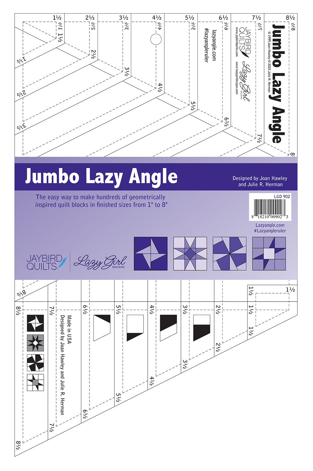 Jumbo Lazy Angle Ruler – Threaded Lines