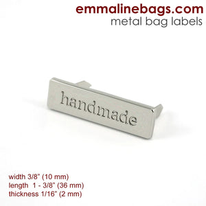 Emmaline Metal Bag Label "handmade"