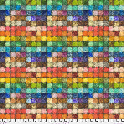 Colorblock - Tiled in Multi-  Half Yard