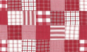Panache Patchwork in Red & White