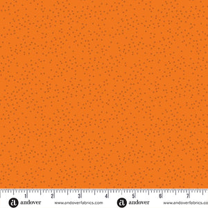 Sun Print Textures - Pebbles in Tangerine - Half Yard