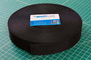 byAnnie 1.5" Black Strapping by the yard