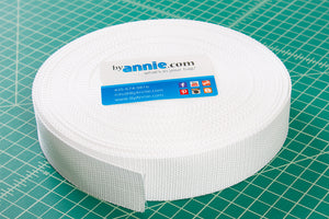 byAnnie 1.5" White Strapping by the yard