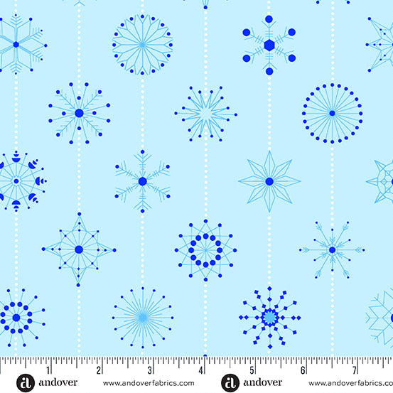 Deco Frost - Snowflakes in Arctic - Half Yard