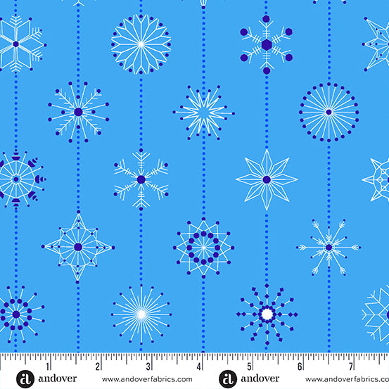 Deco Frost - Snowflakes in Frost - Half Yard