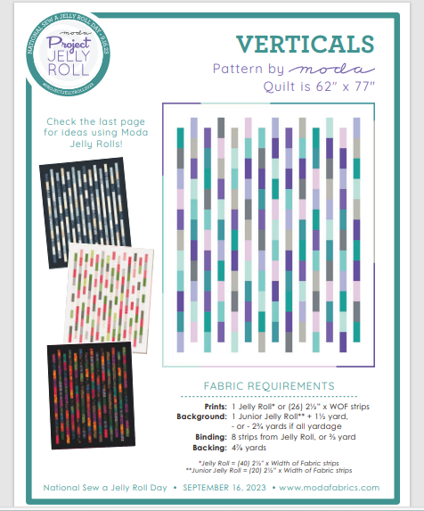 Free Pattern - Jelly Roll Project - Verticals