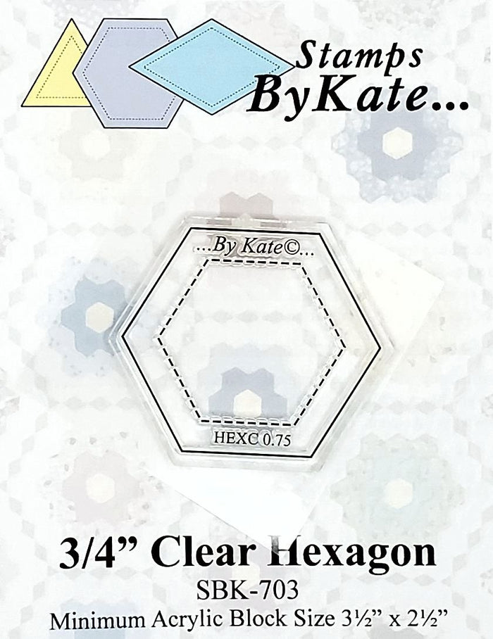 Stamps by Kate - 3/4" Hexagon Acrylic Stamp