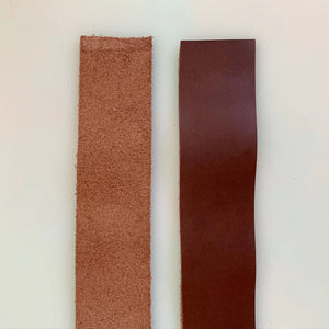 sewhungryhippie 1.25" Leather Strap Dark Brown