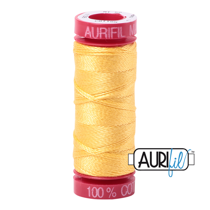Aurifil 12 wt. 1135 in Pale Yellow