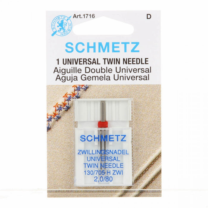 Schmetz Twin Machine Needle Size 2.0mm/80 1ct # 1716