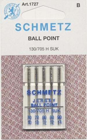 Schmetz Ball Point Machine Needle Assorted Sizes # 1727 – Threaded Lines