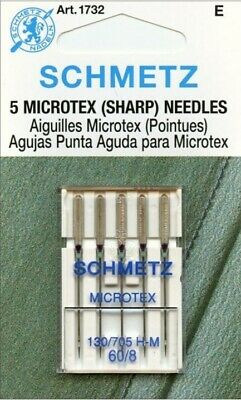 Schmetz Sharp / Microtex Machine Needle Size 8/60 # 1732