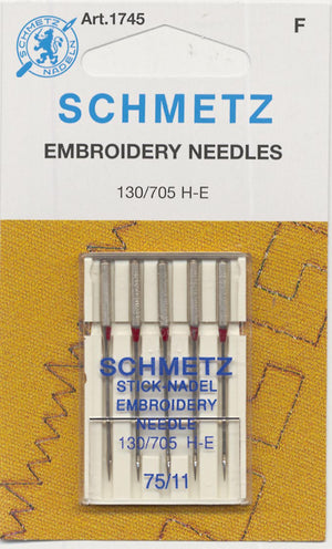 Schmetz Embroidery Machine Needle Size 11/75 # 1745