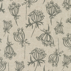 Riverbend Linen - Blooming Thistle in Flax - Half Yard