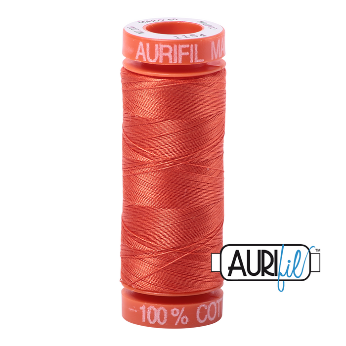 Aurifil 50 wt. 1154 in Small, Dusty Orange