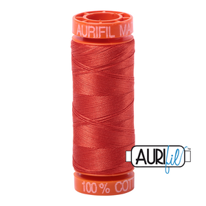 Aurifil 50 wt. 2245 in Small Red Orange