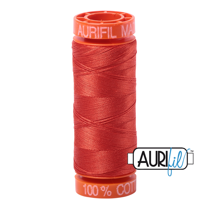 Aurifil 50 wt. 2245 in Small Red Orange