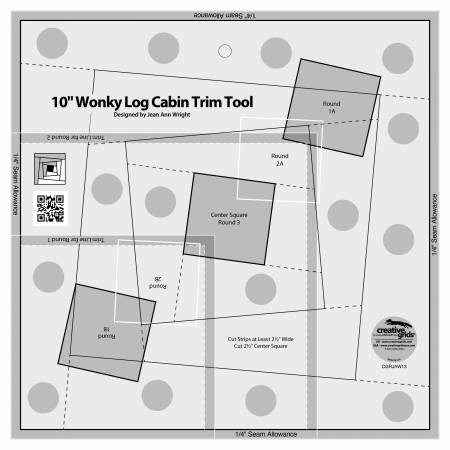 Creative Grids Quilt Ruler - 10" Wonky Log Cabin