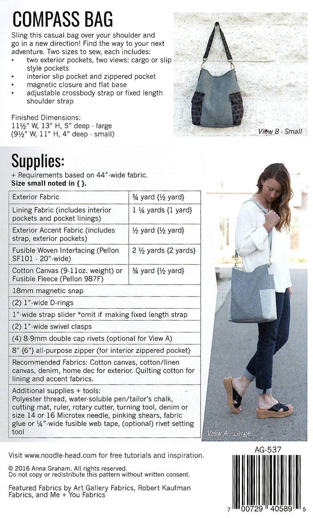 Moda Ruler Bag The Ruler Bag Pattern