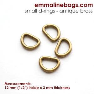 Emmaline D-Rings - 1/2 inch (12mm)